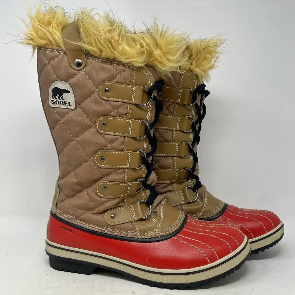 Sorel Tofino Joan Trail Boots Womens Size 8 Autumn Bronze Waterproof